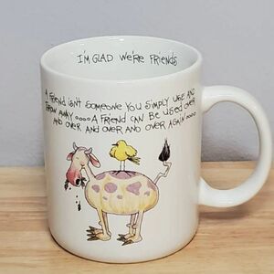 Vintage Moodz Papel Mug friends 12 oz I'm Glad We're Friends" Coffee Mug drink